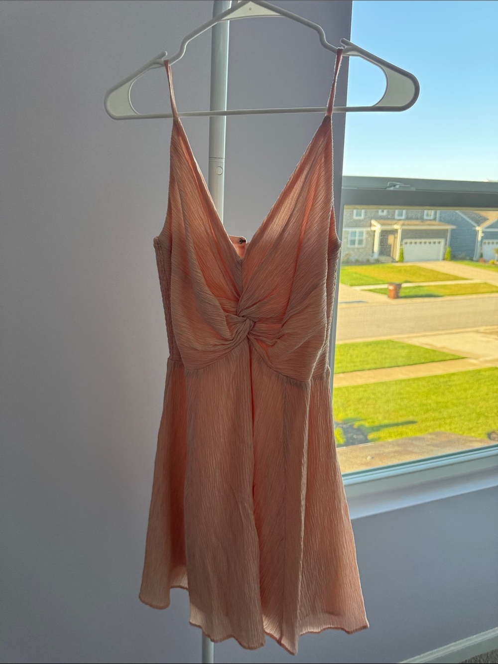 Abercrombie & Fitch Peach Twist-Front dress